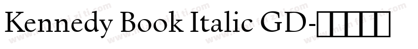 Kennedy Book Italic GD字体转换